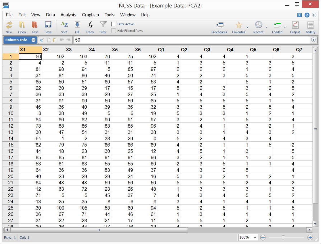 Factor Analysis - Sample Data