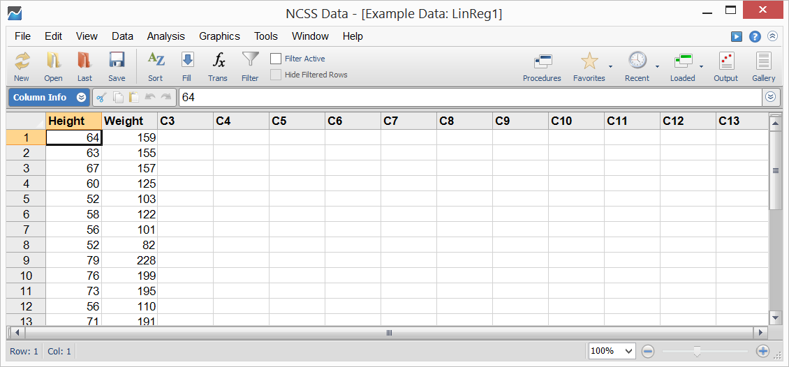 Linear Regression - Sample Data Linear Regression - Sample Data
