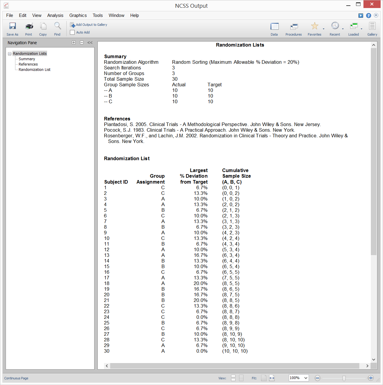 Randomization Lists - Sample Output Randomization Lists - Sample Output